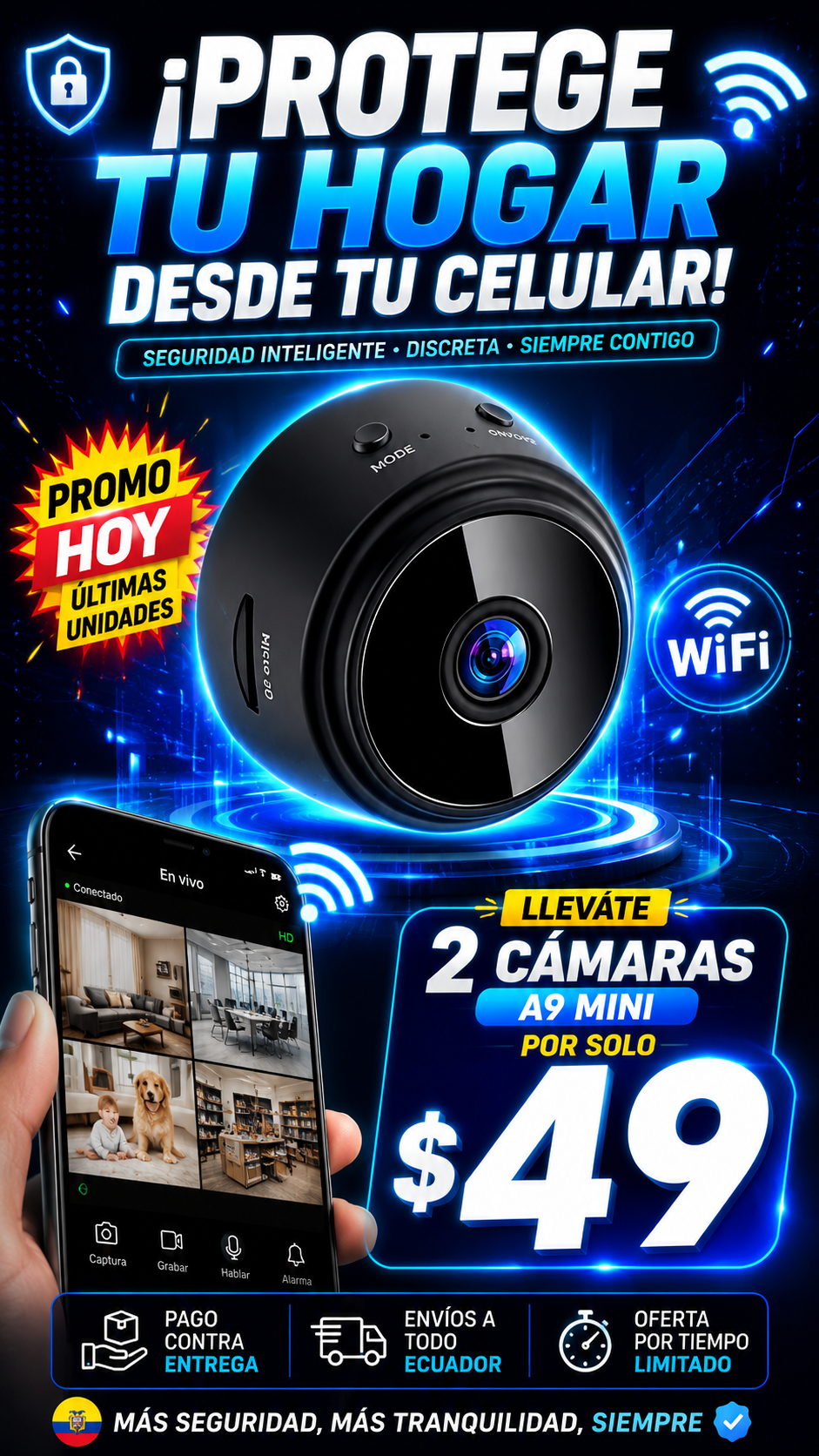 Mini Cámara Espía A9 / Recargable