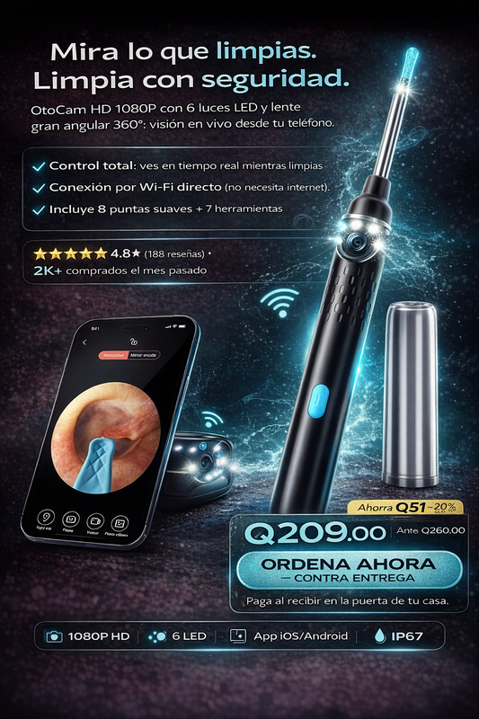 OtoCam Limpiador de Oídos con Cámara